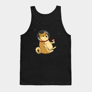 chubby space doge with icecream - wow Tank Top